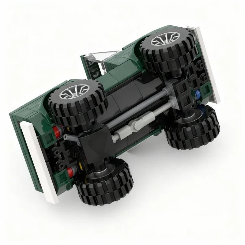 219pcs MOC City Off-Road 1st Generation Forded Bronco Roadster Model Building Blocks Craft Art Idea Collection Display Brick