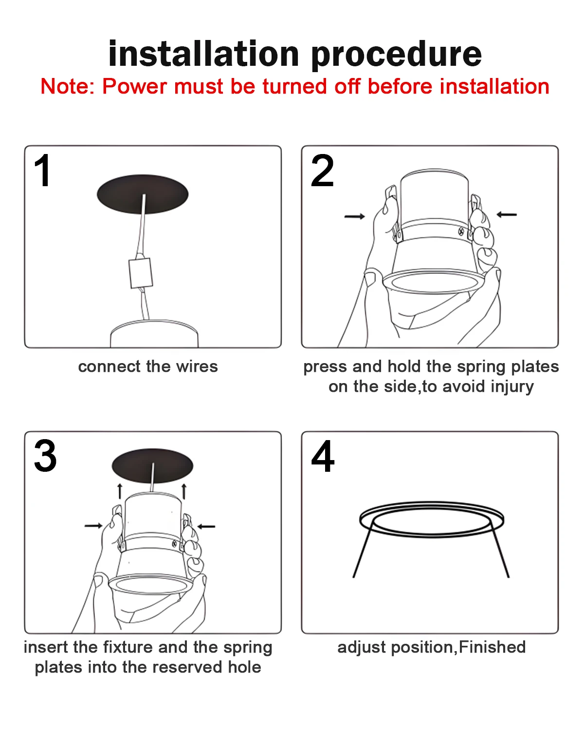 6pcs Factory direct LED embedded down light AC100-240V panel light 6W-24W high light efficiency is suitable for bathroom