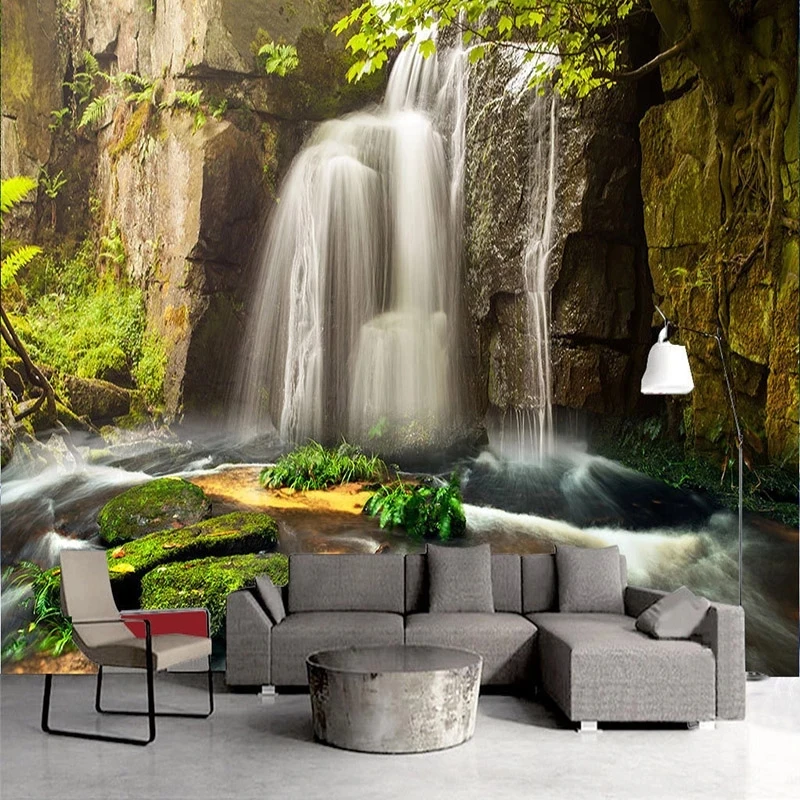 

Customized 3D Wallpaper Classic Waterfall Nature Landscape Photo Mural Living room sofa TV background wall bedroom restaurant 8d