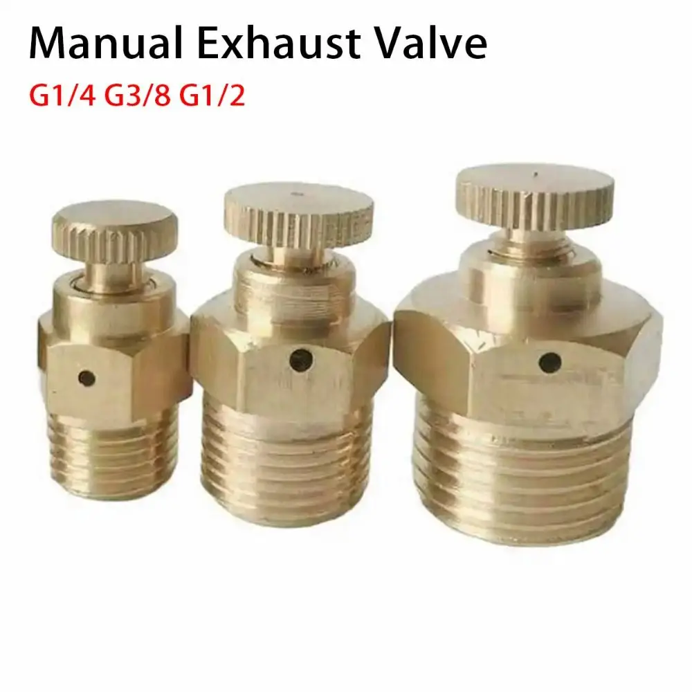 1Pcs Safety Valve Nozzle Manual Exhaust Valve 1/8