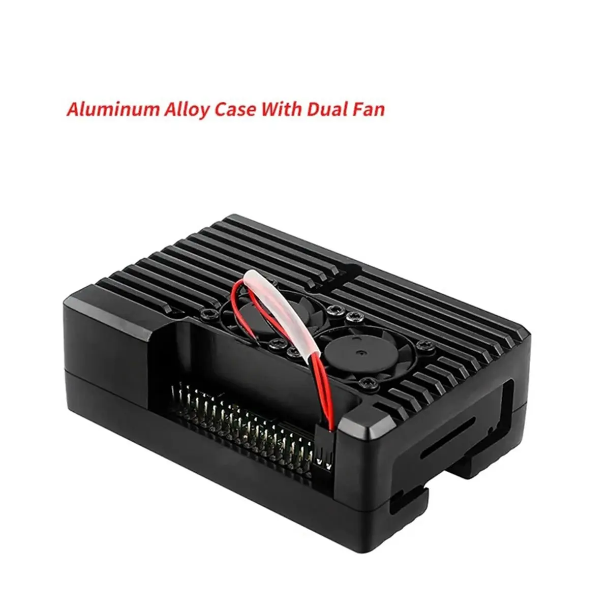 618 Mega Sale For Raspberry Pi 4 Aluminum Alloy Case with Dual Fan Active Passive Cooling Protective Shell Cooling Fan Housing
