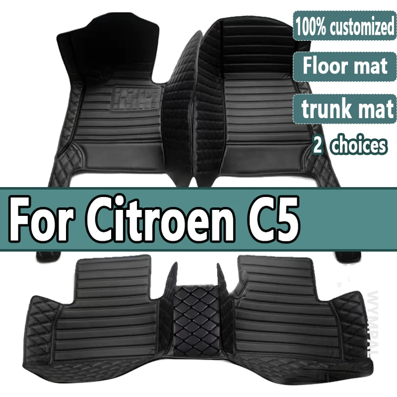 Car Floor Mats For Citroen C5 Aircross 2018~2022 Leather Mat Durable Pad Auto Rugs Carpets Interior Parts Car Accessories 2019