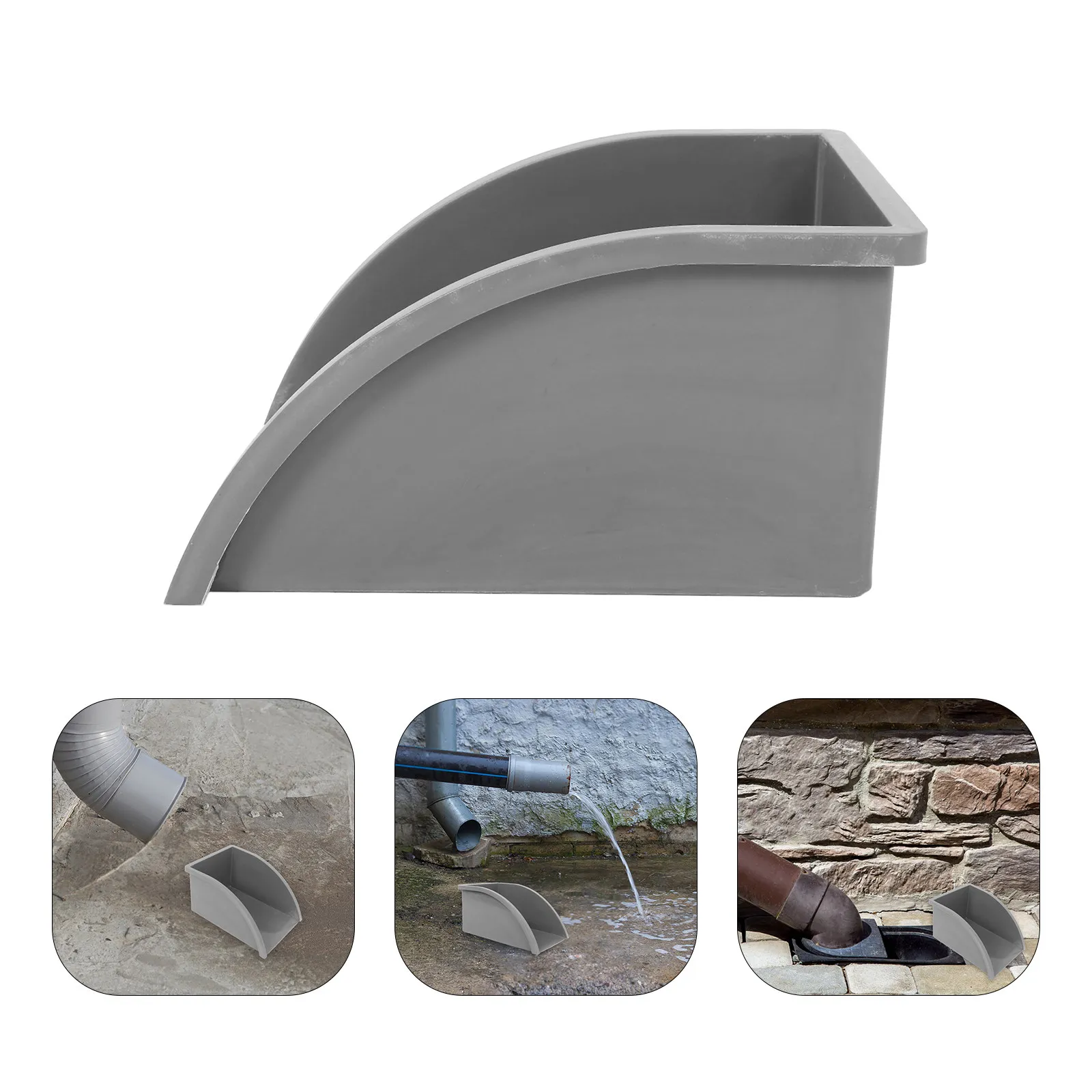 

Rainwater Splash Guard Tray Plastic Catchment Plate Decorative Downspout Splash Block Outdoor Water Drainage Pan Rainwater