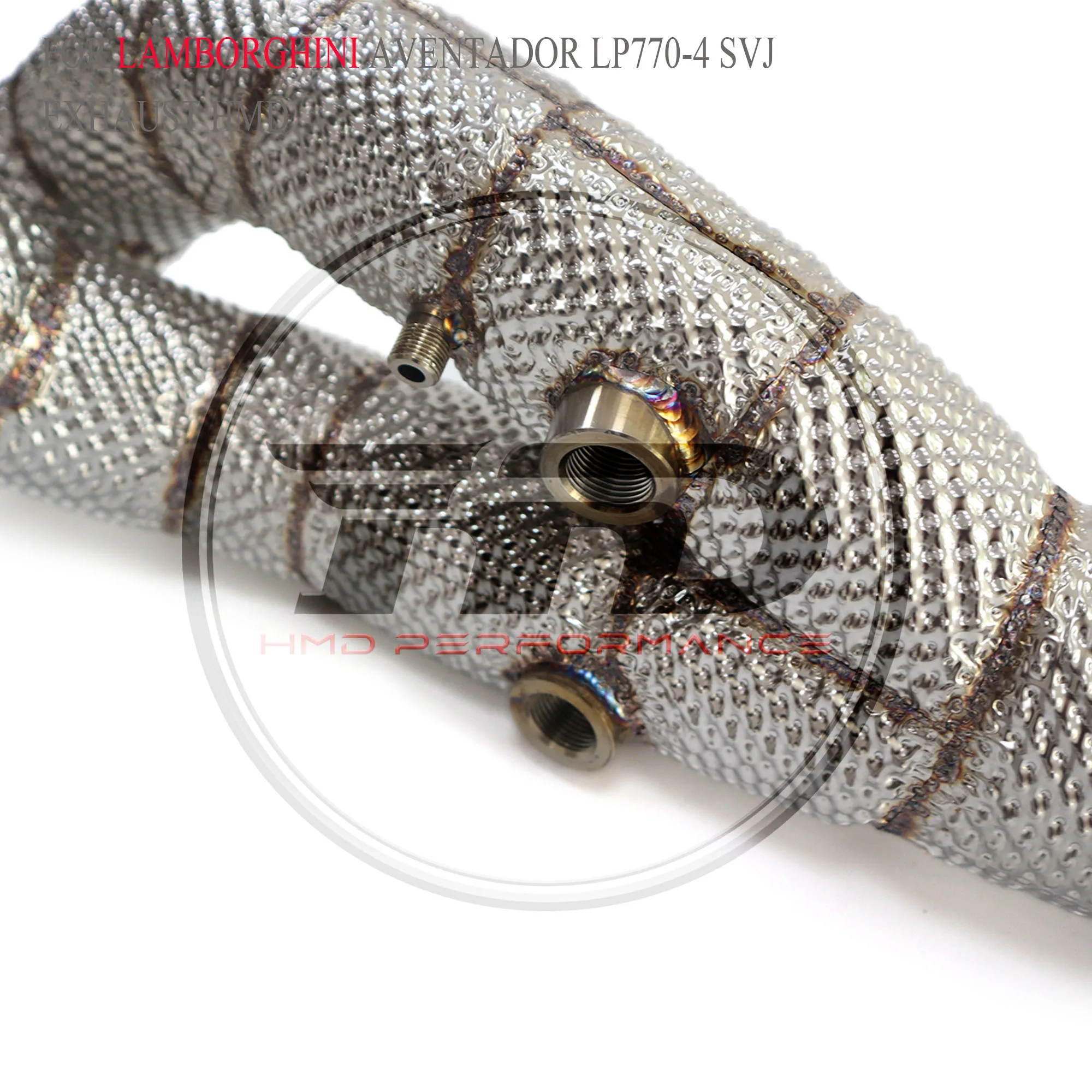HMD Exhaust System High Flow Performance Downpipe for Lamborghini Aventador LP770-4 SVJ 6.5L With Heat shield