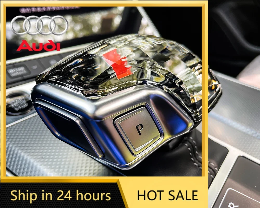 

2026 Hot For Audi Black Crystal Gear Head Gear Shift Knob Crystal Cover For Audi A6 A7 Q5 Q7 A8 Q8 2017-2022