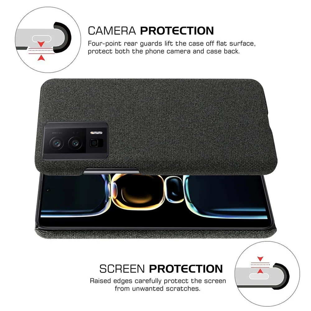 For Xiaomi Redmi K60 Poco F5 Pro Case Luxury Fabric Antiskid Cover For Redmi K60 Pro Cloth Case For Xiaomi Poco F5 Pro Funda