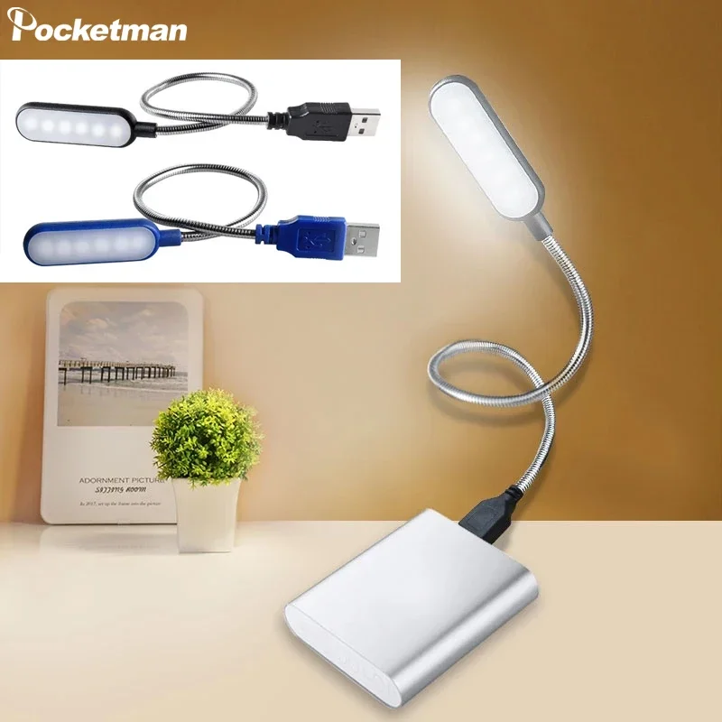 

USB LED Book Light USB Reading Lamp Mini Portable Table Lamp Flexible Night Lights for Power Bank Laptop Notebook PC Computer