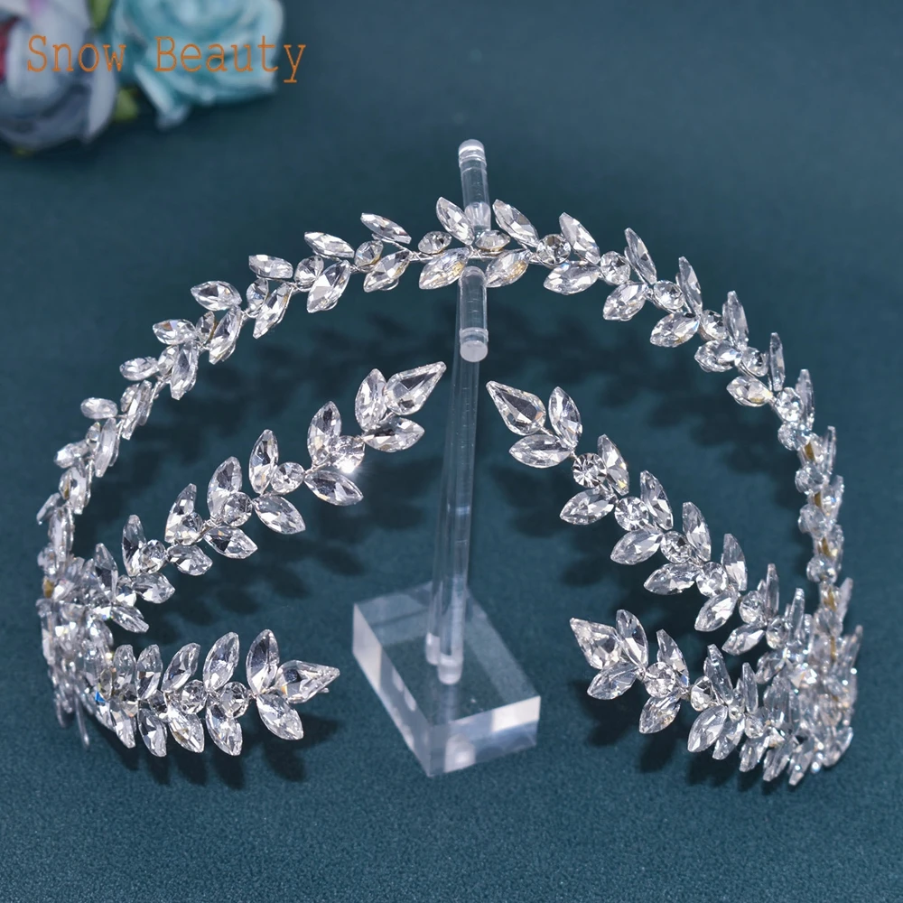 

DZ034 Luxury Crystal Wedding Heaband Silver Rhinestone Hair Accessories Bohemian Bridal Hairband Handmade Hair Jewelry for Women