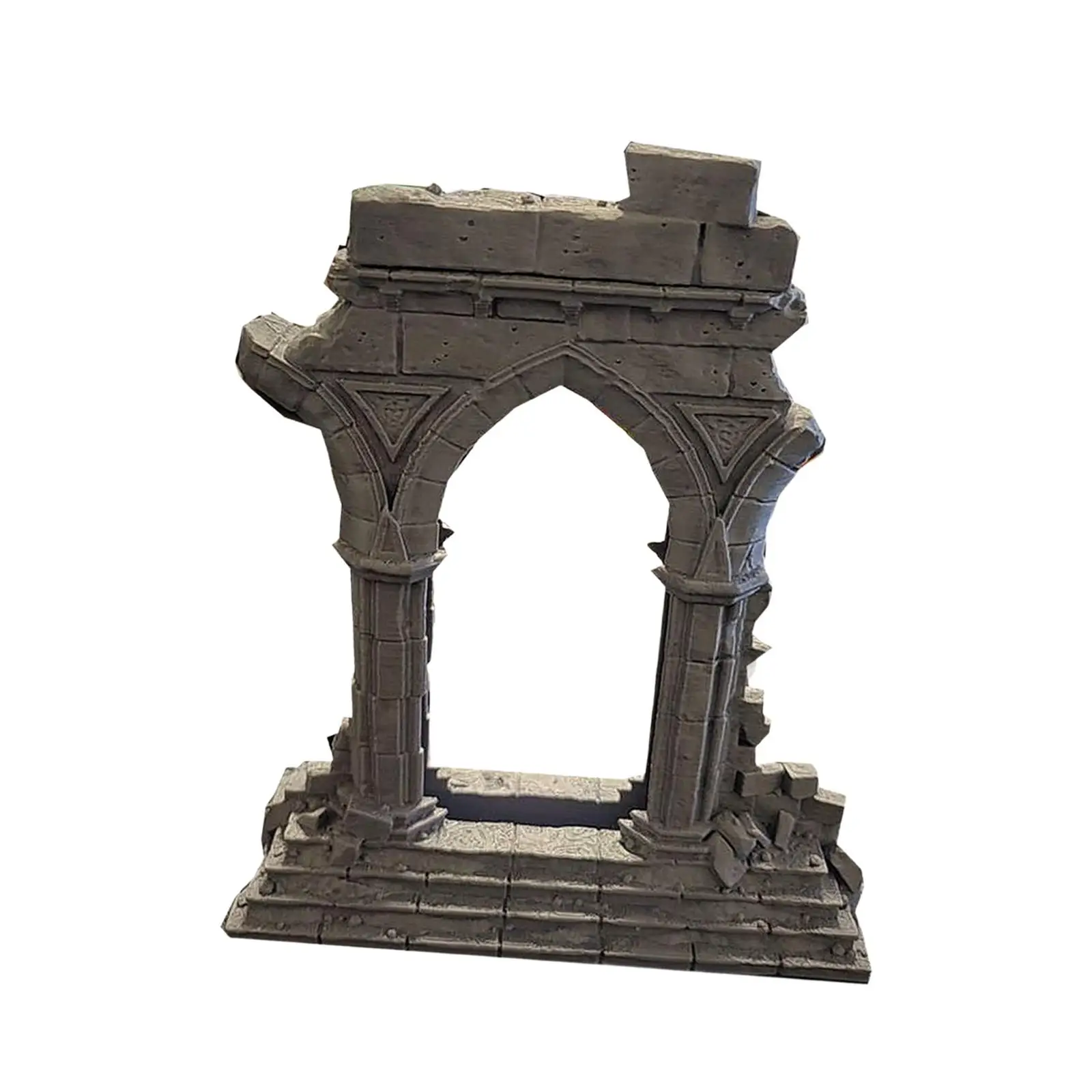 Ruined Gate Figurine Phone Stand 15.5x6.3x18.2cm Accessories Multipurpose PETG Material 3D Printing Sculpture Desk Decoration