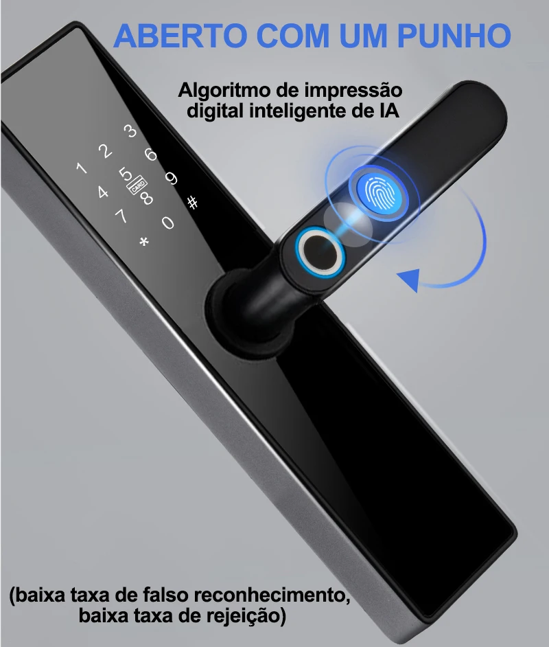 RAYKUpunH4-Serrure de porte électronique intelligente TT, Bluetooth, empreinte digitale, mot de passe, carte IC, clé pour maison intelligente