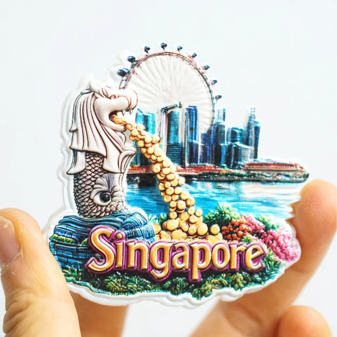 

1PC, Singapore Fridge Magnets, Singapore Attractions Fridge Magnets, Singapore Travel Fridge Magnets, City Scenery Fridge Magnet