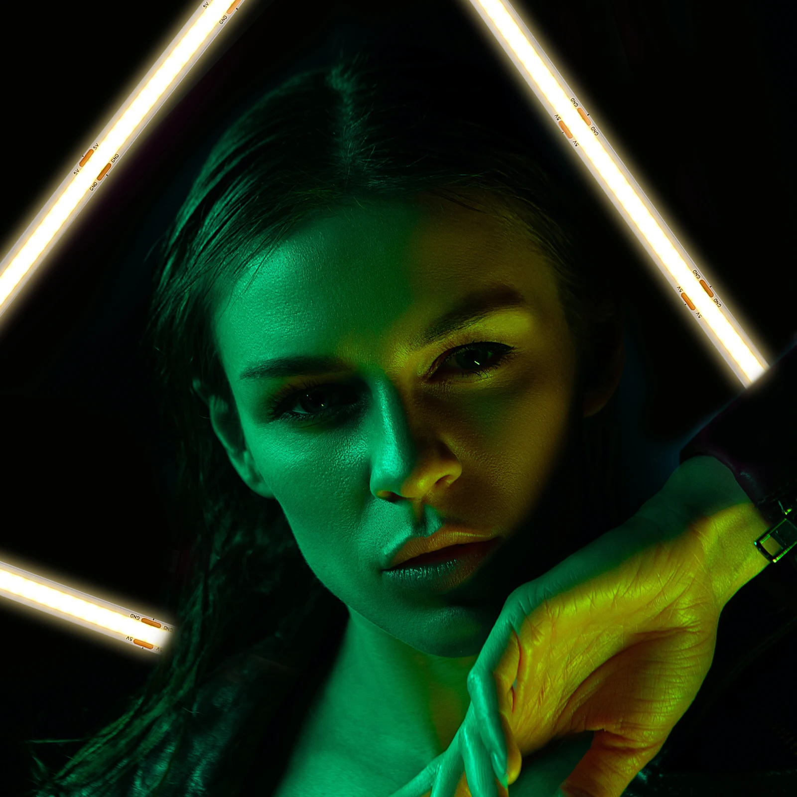 Taśma LED z regulacją jasności dotykową, zasilana przez USB, wodoodporna, elastyczna, do szafy, sypialni, na imprezy i dekoracje świąteczne.