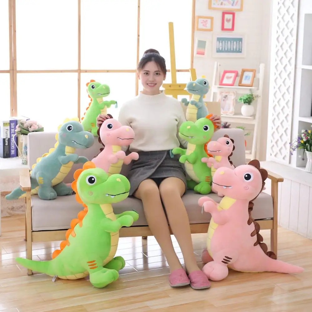 40-90CM Giant Cute Stuffed Down Cotton Dinosaur Plush Toys Cartoon Tyrannosaurus Rex Dolls for  Birthday Gifts