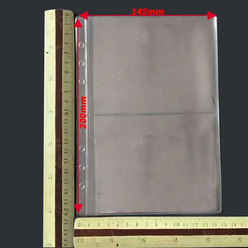 5 Chiếc A5 6 Lỗ 2-solt Nhựa PVC Trong Suốt Rời Lá Xách Tay Tài Liệu Hồ Sơ Lưu Trữ Túi Súc Tích Bộ Sưu Tập Văn Phòng đồ Dùng Học Tập