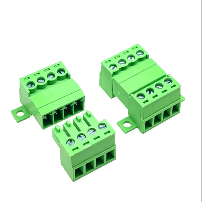 10sets Solderless butt joint 15EDGRKC-3.81mm/3.5mm spacing base plate fixed 15EDGRK lock plate fixed pair plug-in terminal block