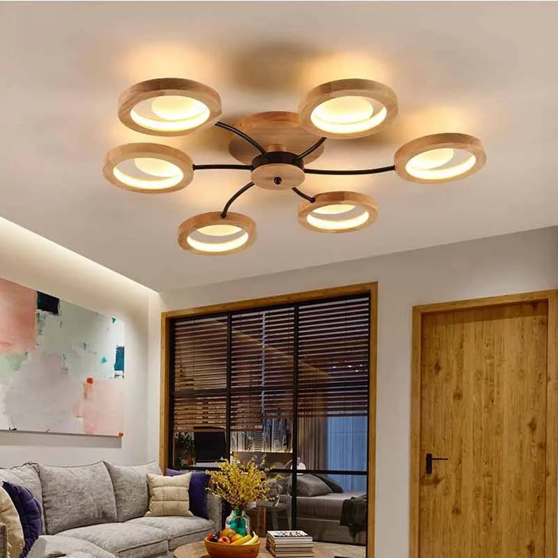 Lustre de plafond moderne pour salon, trois couleurs changeantes, éclairage LED pour chambre à coucher, salle à manger, décoration intérieure