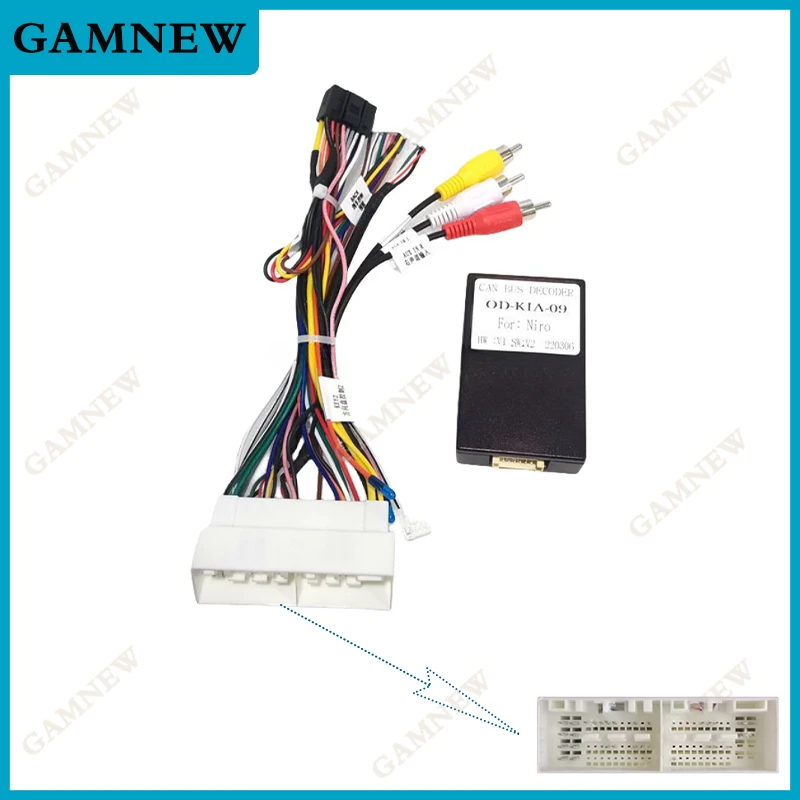 

Car 16pin Wiring Harness Adapter Canbus Box Decoder Android Radio Power Cable For Kia Niro Hyundai Ioniq OD-KIA-09