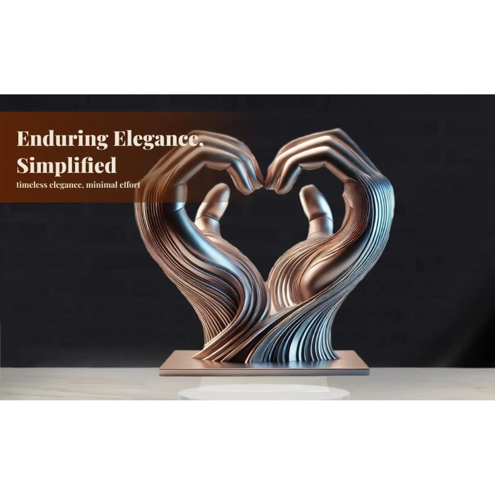 Hand Gesture Figurine Love Finger Statue Abstract Art Crafts Ornament Desk Figure for Office Nightstands Wedding Desktop Bar