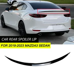 Passend für 2019 2020 2021 2022 2023 Mazda 3 Mazda 3 Limousine, Auto-Heckspoiler, Flügeldeckel, Hecklippen-Set, glänzendes Schwarz