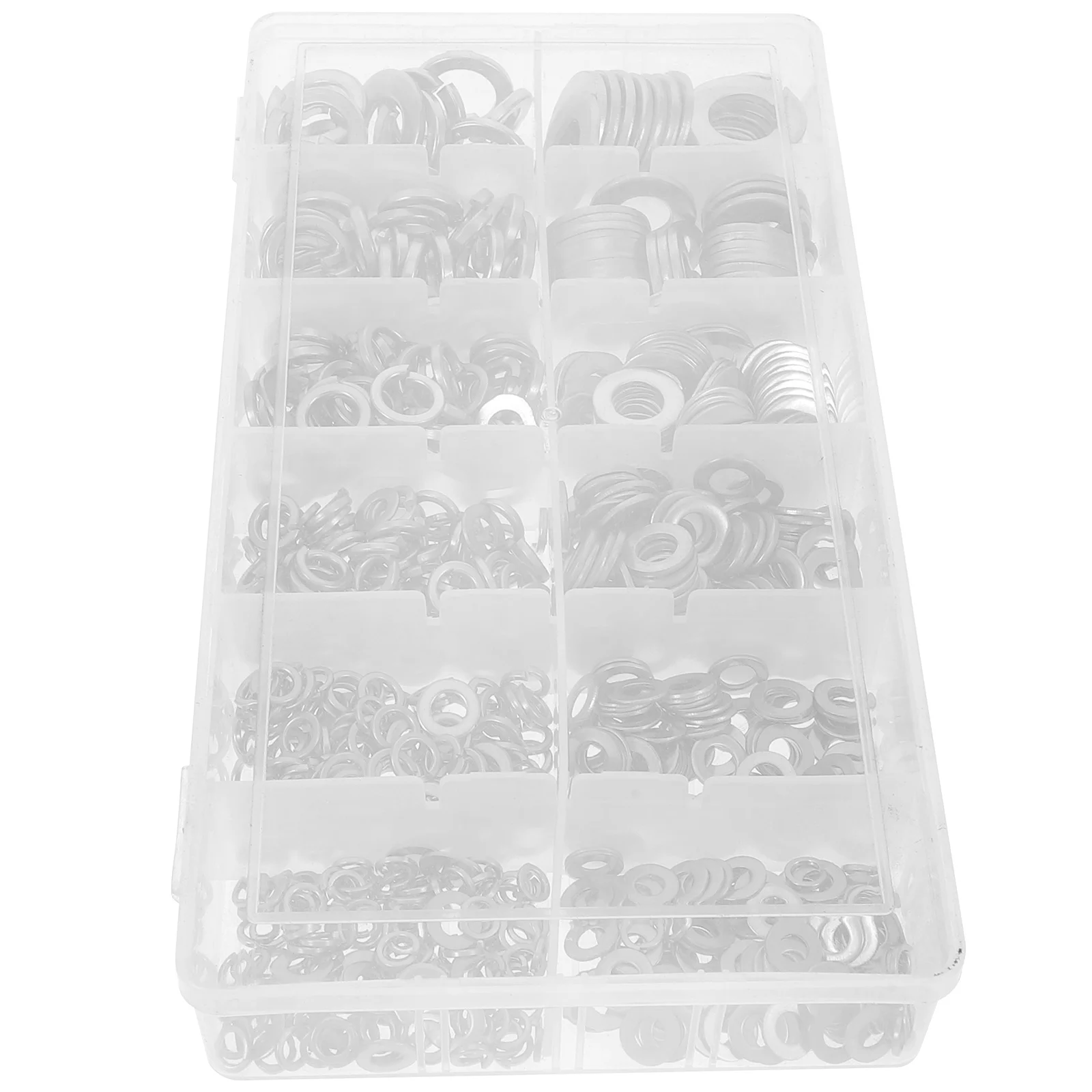 

790Pcs Stainless Steel Washers Set Round Spring Flat Washers Durable Deck Spacer for Plumbing Furniture Bolt Fastening