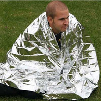 Emergency Blanket Outdoor Survive First Aid Military Outdoor Survive Rescue Kit Windproof Foil Thermal Blanket for Camping Hiki