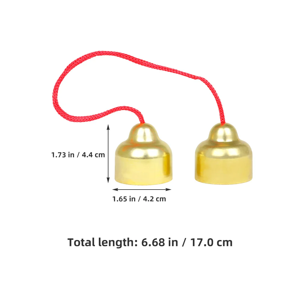 جرس قرع نحاسي محمول باليد لأداء تعلم الموسيقى أجراس الأدوات المحمولة #2