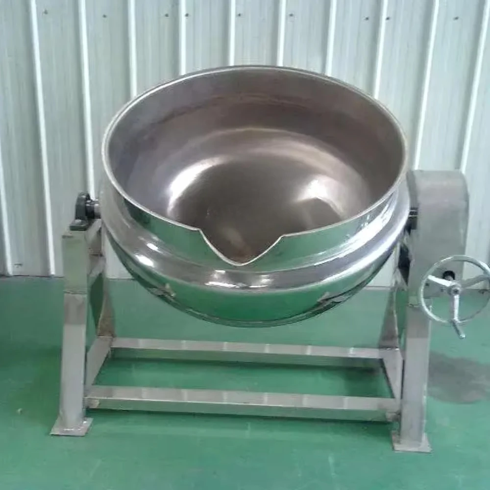 Industrial gas steam cooker stew bean meat cooking jacket kettle high productivity stainless steel inclined jacket