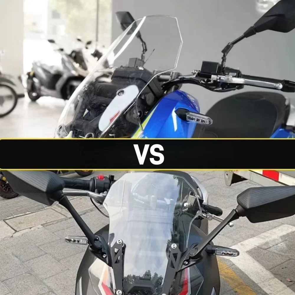 مناسبة لملحقات Vieste 300 XDV المخصصة للدراجة النارية ذات القوس الأمامي ومرآة الرؤية الخلفية