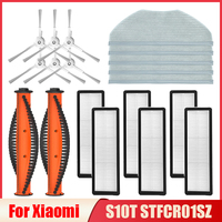 For Xiaomi Robot Vacuum S10T STFCR01SZ Anti-Winding Sweeping And Mopping Vacuum Cleaner Mop Cloth HEPA Filter Side Roller Brush