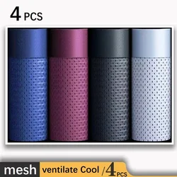 4 PCS Men's Boxers Shorts Breathable Mesh Underwear Cool Summer Sports Comfortable Soft 4 Colors 2XL TO 4XL