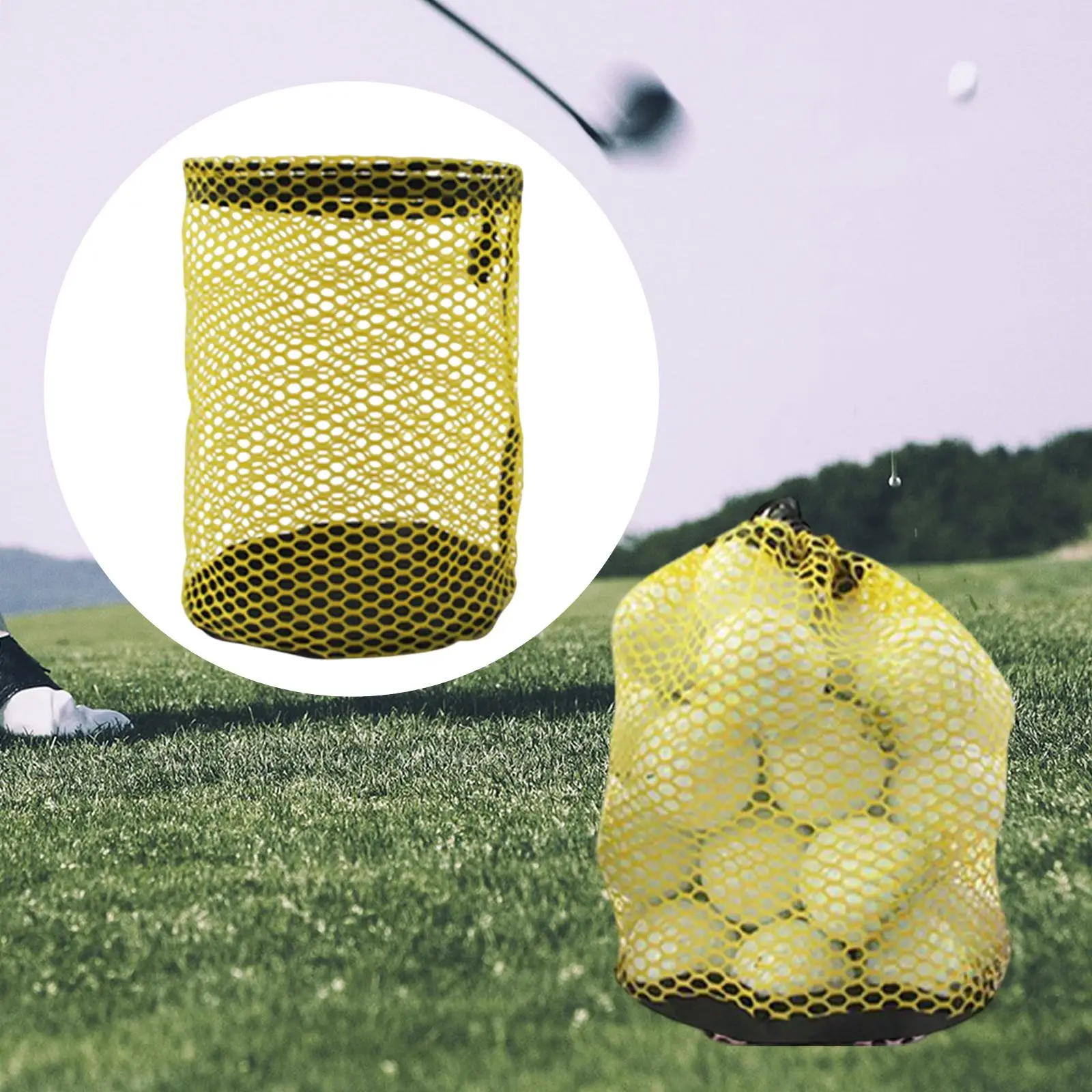 

Golf Balls Drawstring Storage Bag for Beach Wear Resistant Multifunctional