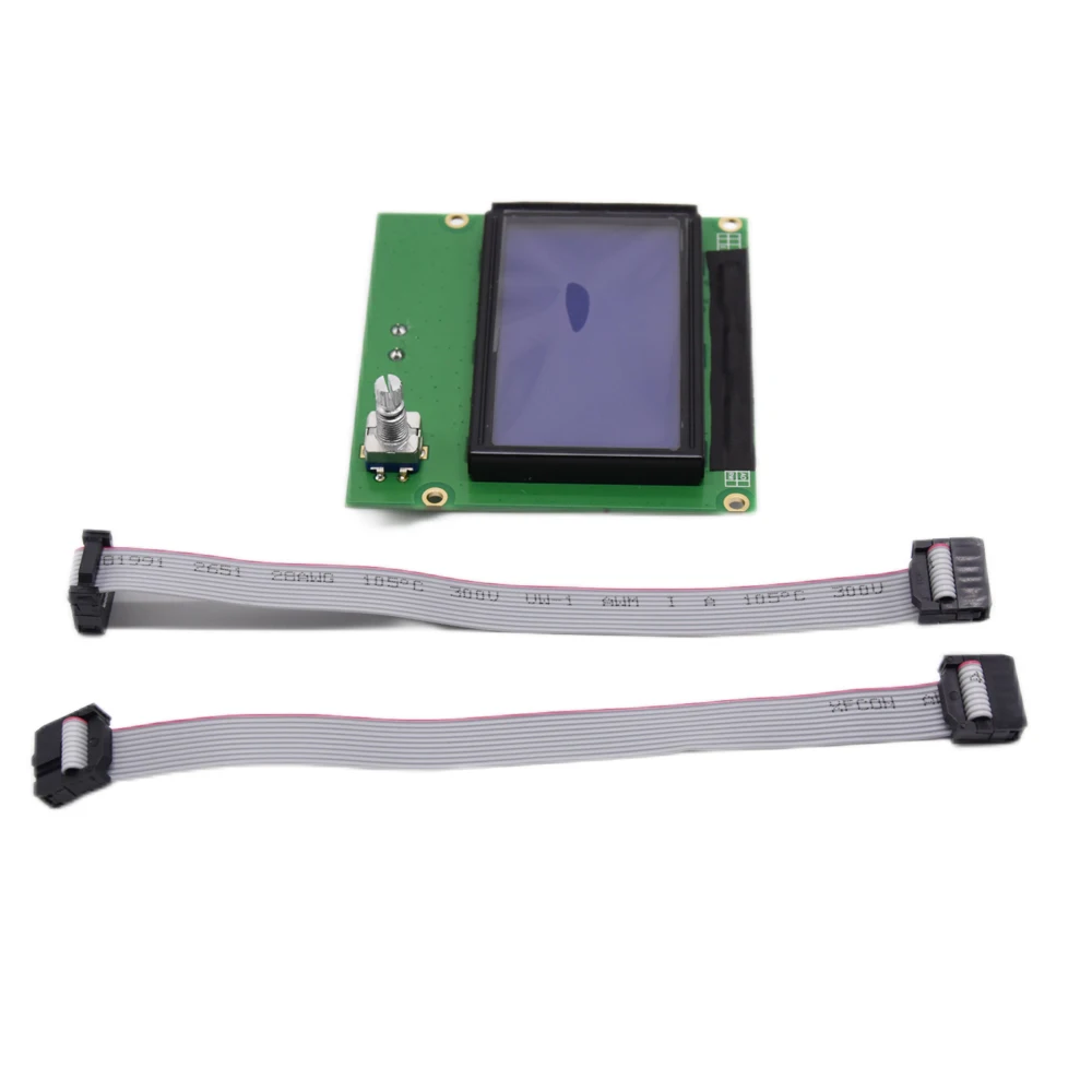 12864 HD LCD Display Screen Blue Control Panel Board With Cable For Ender 3 CR10 Series 3D Printer Display Port Replacement Part gallery 4