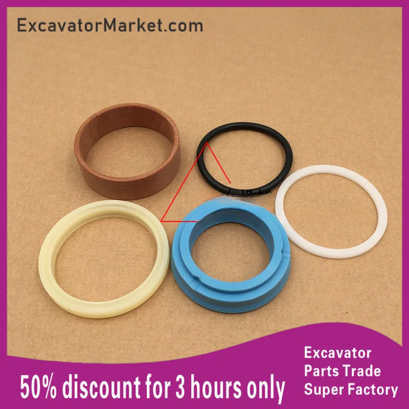 Excavator Spare Hitachi zax60/70 Tensioning Cylinder Oil Seal Repair Kit Traveling Chain Beat Oil Seal Seal O-Ring Excavator