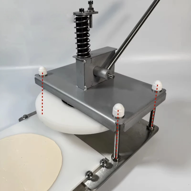 

16/20/25CM Manual Pizza Former Dough Press Machine Stainless Steel Dough Flattening Machine 300kg Pressure Commercial Food Tool