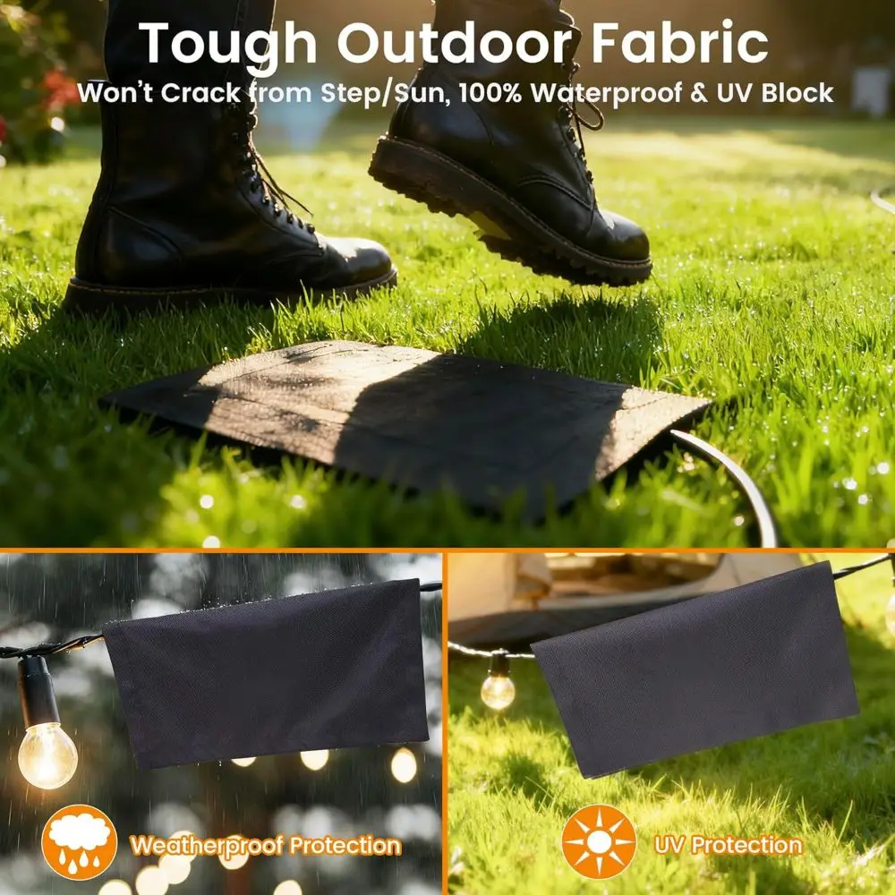 Waterproof Fabric Cable Protection Cover 1280D Oxford Fabric UV Resistant Extension Cord Cover Reinforced Stitching