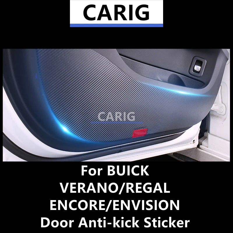 For BUICK VERANO/REGAL/ENCORE/ENVISION Door Anti-kick Sticker Modified Carbon Fiber Interior Car Film Accessories Modification