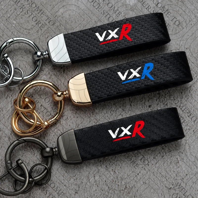 Para vauxhall vxr logotipo opel opc movano vectra corsa insignia zafira carro de fibra carbono couro chaveiro personalizado presente