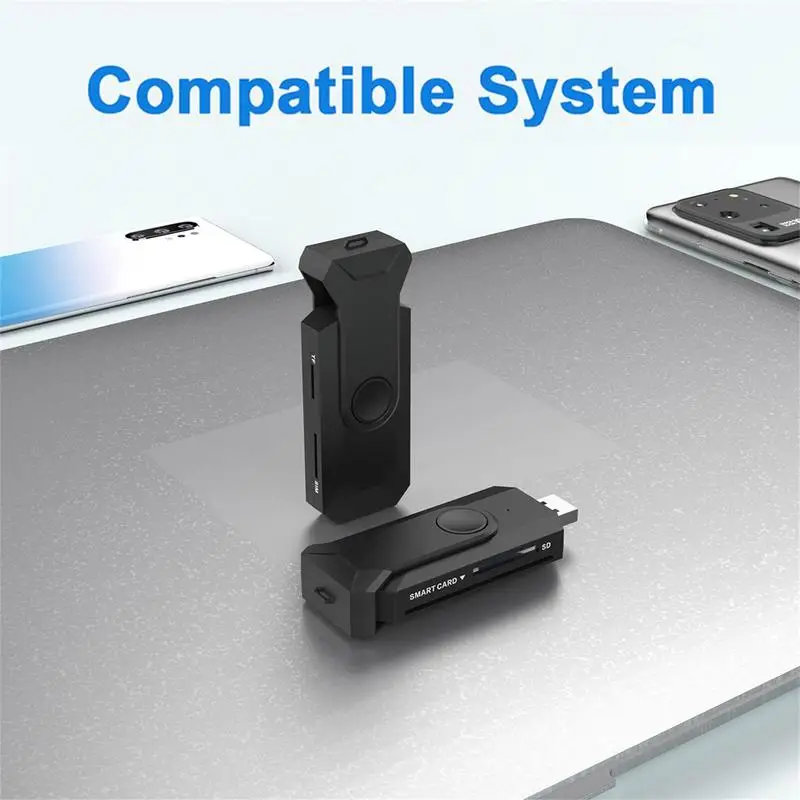 Mobile Phone Card Reader High-Speed TF Card Reader Smart Memory Card Reader USB Card Reader For Tablet Computer Mobile Phones