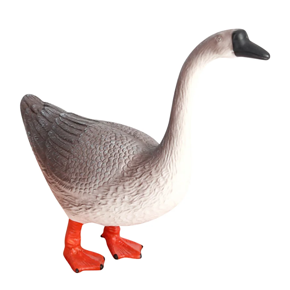 Swan Ornaments Toy Desktop Home Decor Decorate Plastic Decoration Lifelike Goose Statue Creative Craft Child Figurine