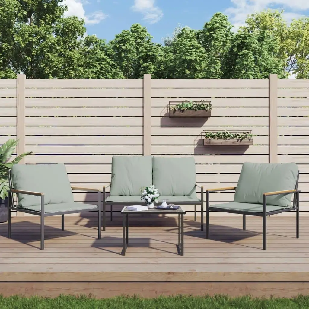 

Stylish Anthracite Powder-coated Steel Garden Lounge Set Comfortable Medium Seating for Outdoor Relaxation