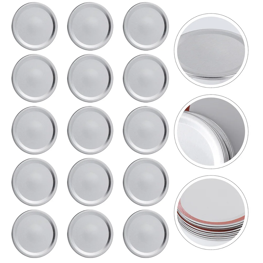 

54Pcs Tin Lids for Jars Adequate Quantity Easy to Decorate and Use Mason Can Cover Discs Premium Material for Long Lasting