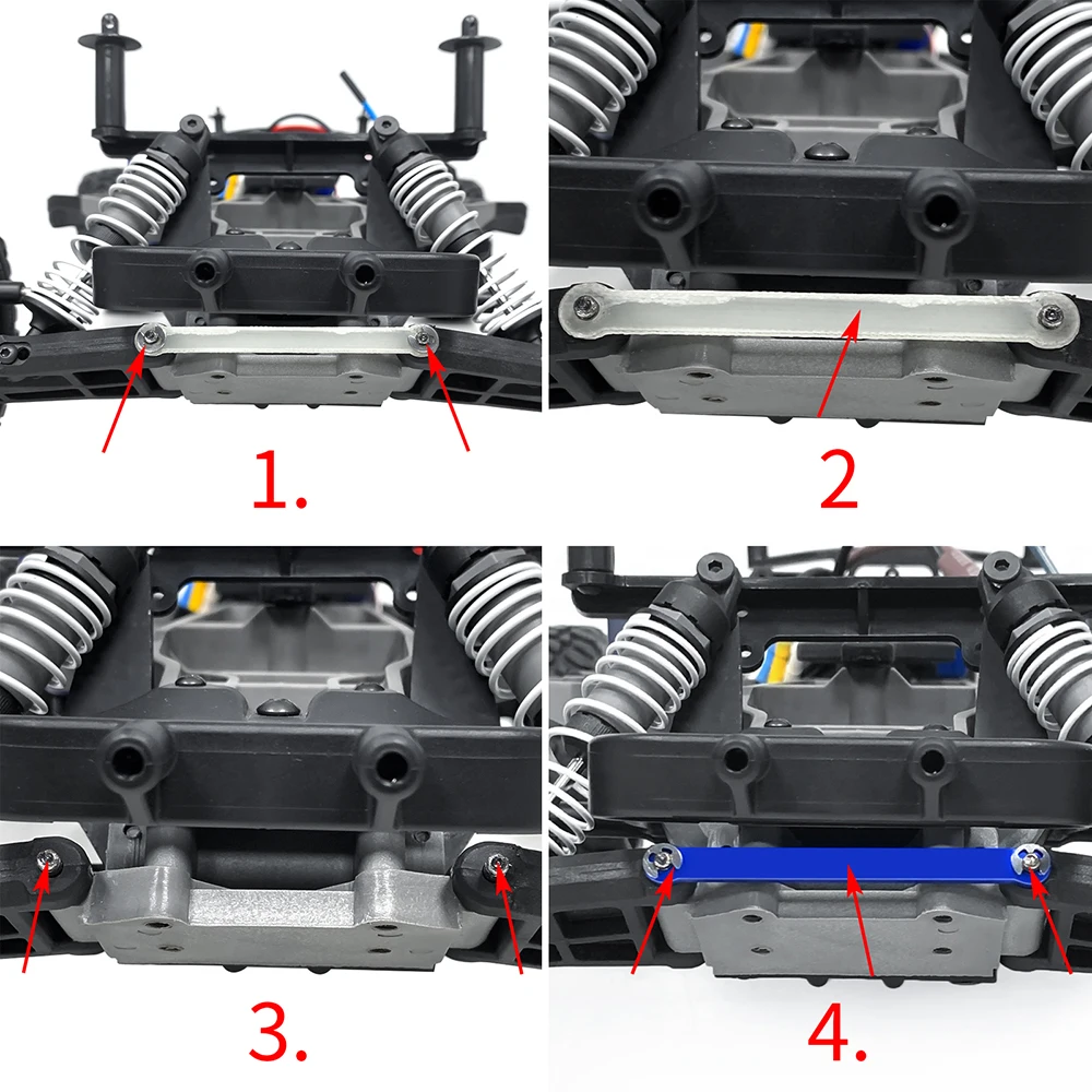 Yeahrun Aluminium legierung vorne untere Schwinge Druckplatte für Schrägstrich 2WD RC Auto Monster Truck Upgrade Teile