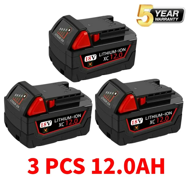 

For Milwaukee M18 Battery 18V 6.0Ah 9.0Ah Replacement Lithium Battery for Milwaukee M18 48-11-1815 48-11-1850 2604-22 Battery