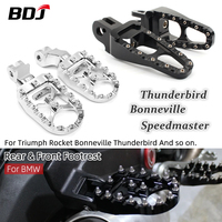 BDJ Bonneville T100 T900 Motorcycle Front Foot Peg Footpeg Footrest For Triumph Trunxon 1200 Scrambler 2001- 2015 Off-road Style