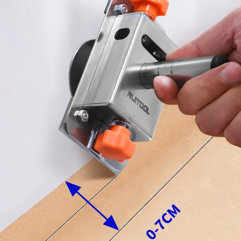 Carpentry Stainless Steel Scriber Gypsum Board Cutting Marking Device Woodworking Parallel Line Drawing Locating Assistant Tool