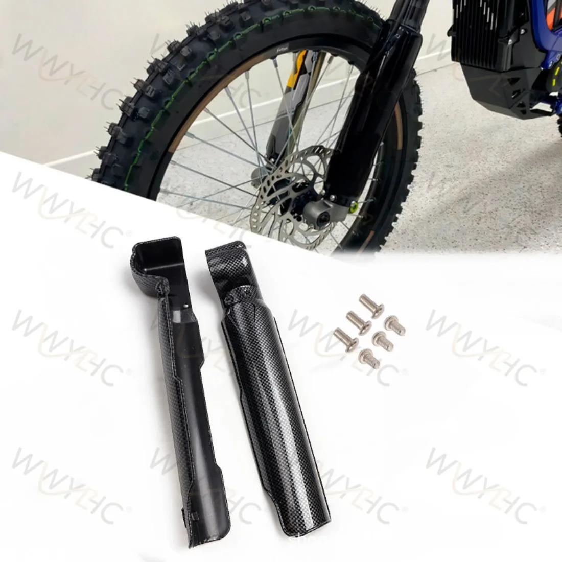 Suitable for Sur-Ron Fork Shield Shock Absorber Protection Off-Road Motorcycle Shock Absorption Modified Carbon Fiber