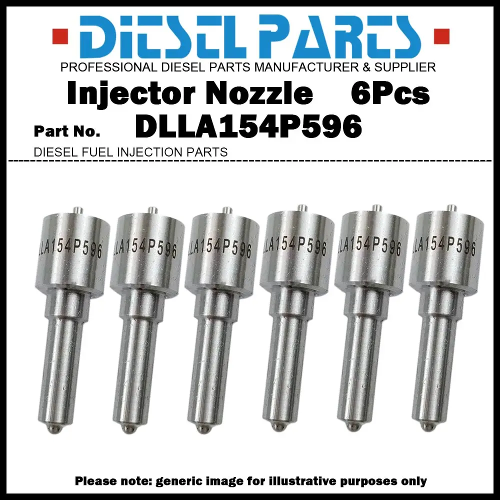 6Pcs Diesel Fuel Injector Nozzle DLLA154P596 for MERCEDES ACTROS 11.95d OM541 0040173721 A0040173721 A0060174821 A0050174021