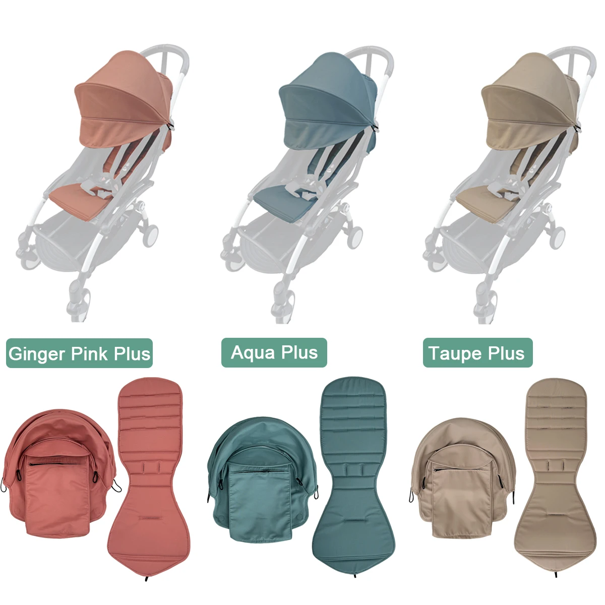 MomTan Kinderwagen-Ersatz-Kleidungsset für YOYO, YOYO+, YOYO2-Kinderwagen, wasserdichter, doppellagiger 1:1-Originalstoff – Detail 6