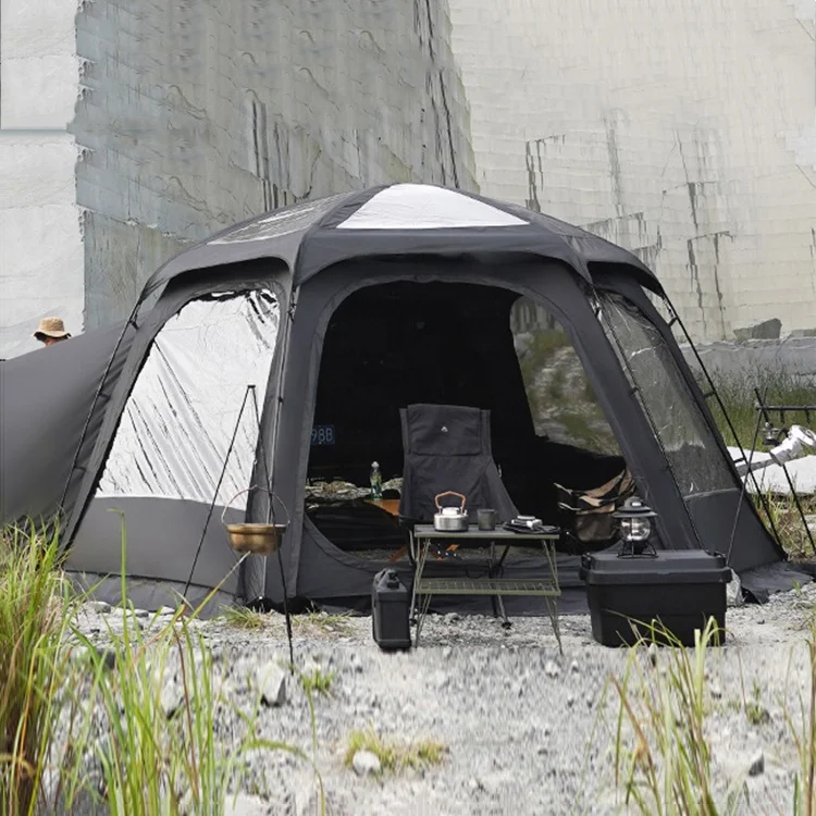 Luxuriöses Wasserdichtes Winter-Kuppelzelt Warmes Halbkugel-Design mit Ofenloch für Camping
