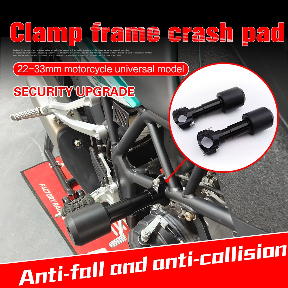 

Motorcycle Clamp Falling Protection Pad CNC Frame Sliders Crash Protector for CFMOTO NK450SR KOVE 321R Benelli Leoncino 150 800